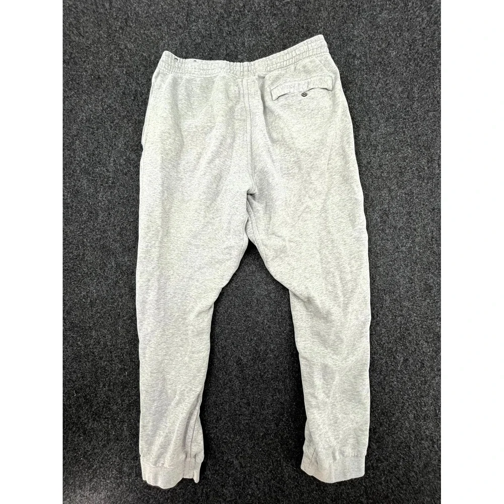 Nike Athletic Sweatpants Mens Large Gray Fleece Swoosh Elastic Waist Tapered Leg